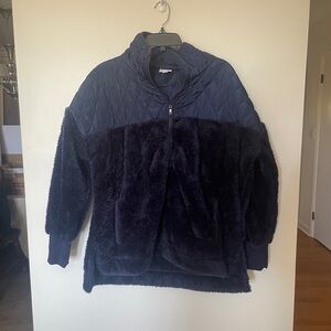 LuLaRoe Navy Teddy 3/4 zip